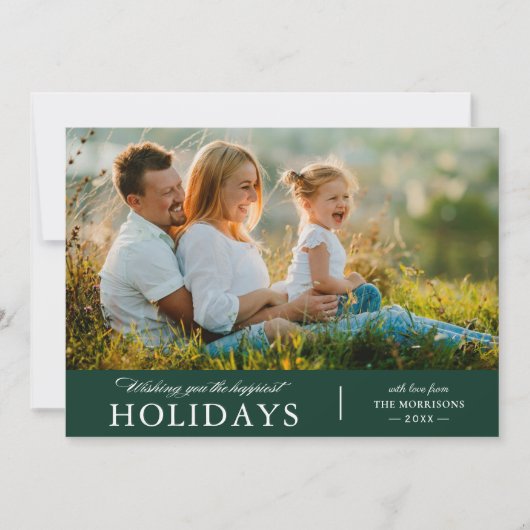 Ik wens u de gelukkigste Foto van Feestdagen Feestdagenkaart (Voorkant)