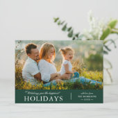 Ik wens u de gelukkigste Foto van Feestdagen Feestdagenkaart (Staand voorkant)