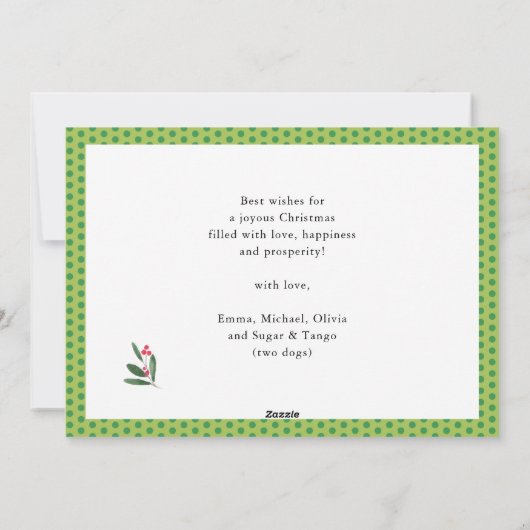 Ik wens u de lasterlach van uw vredesliefde | Nieu Feestdagenkaart (Achterkant)