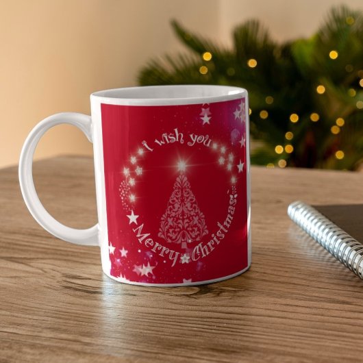 Ik wens u de Mok van de Rode Koffie van Cristmas.