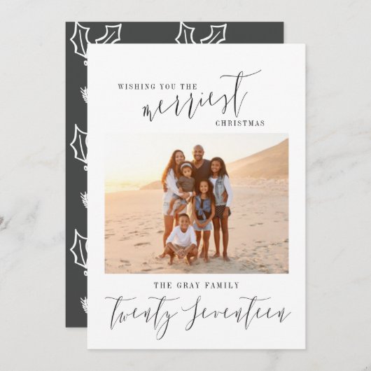 IK WENS U DE VROLIJKSTE KERST FEESTDAGENKAART (Voorkant / Achterkant)