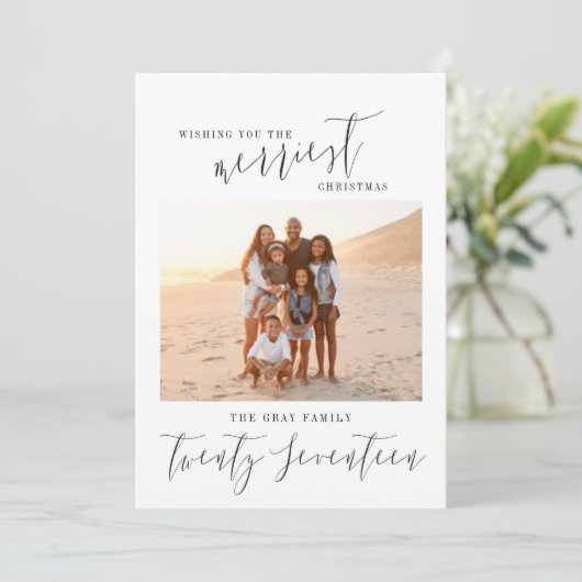 IK WENS U DE VROLIJKSTE KERST FEESTDAGENKAART (Staand voorkant)