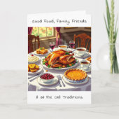 Ik wens U de zegen van Thanksgiving Kaart (Voorkant)