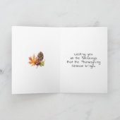 Ik wens U de zegen van Thanksgiving Kaart (Binnen)