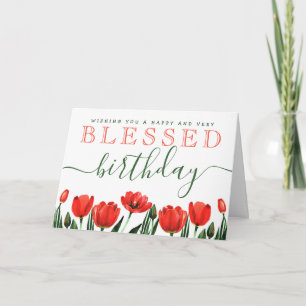 Ik wens u een BLESSED Birthday Bedankkaart