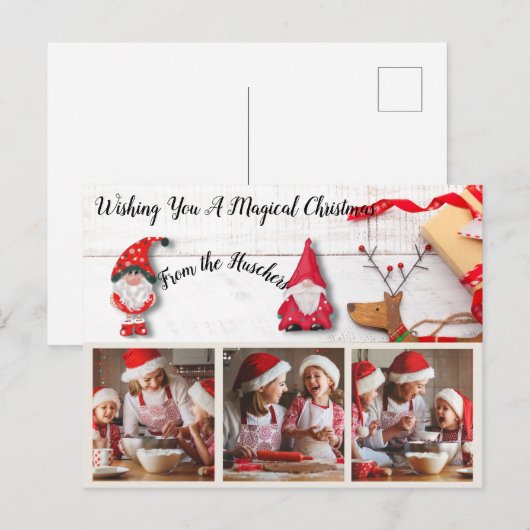 Ik wens u een Briefkaart voor de kerstfeestdag met (Voorkant / Achterkant)