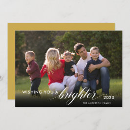 Ik wens u een Brighter Photo Gold New Years van 20 Feestdagenkaart