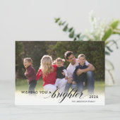 Ik wens u een Brighter Photo Gold New Years van 20 Feestdagenkaart (Staand voorkant)