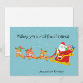 Ik wens u een Covid Free Kerstkerstkerstkerstkerst Feestdagenkaart (Voorkant / Achterkant)