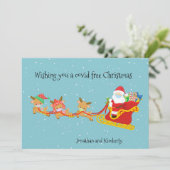 Ik wens u een Covid Free Kerstkerstkerstkerstkerst Feestdagenkaart (Staand voorkant)