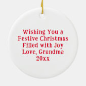 Ik wens u een feestelijke kerst | Holiday Gnomes Keramisch Ornament (Achterkant)