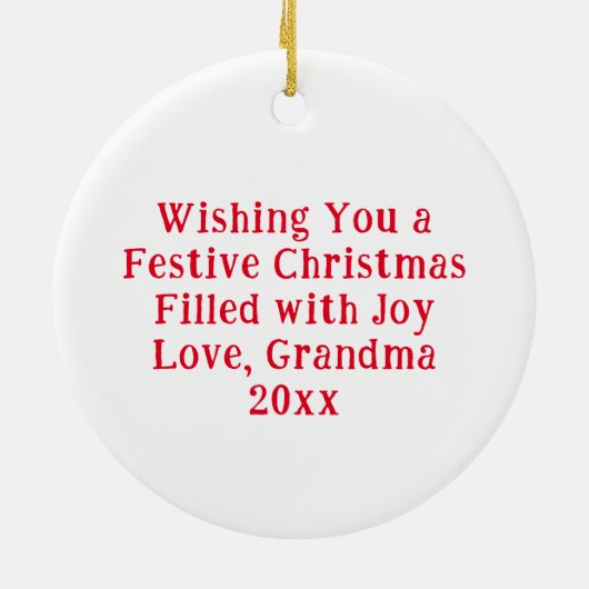 Ik wens u een feestelijke kerst | Holiday Gnomes Keramisch Ornament (Achterkant)