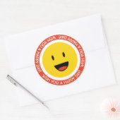 Ik wens u een fijne dag ronde sticker (Envelop)