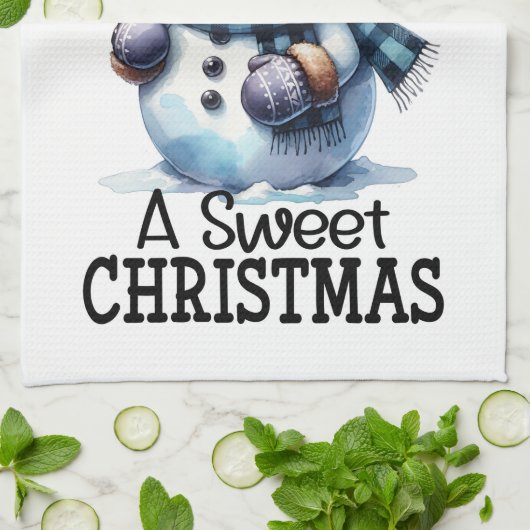 Ik wens u een fijne kerst theedoek (Gevouwen)