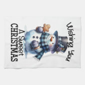 Ik wens u een fijne kerst theedoek (Horizontaal)