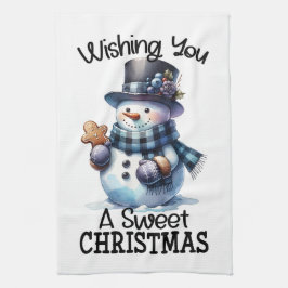 Ik wens u een fijne kerst theedoek