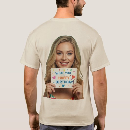 Ik wens u een fijne verjaardag t-shirt (Achterkant)