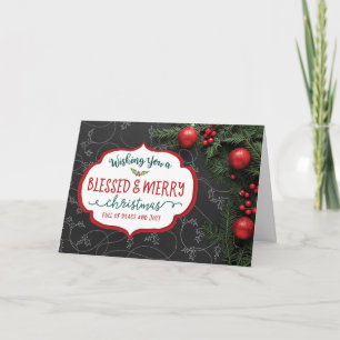 Ik wens u een gebluste en prettige kerst feestdagen kaart