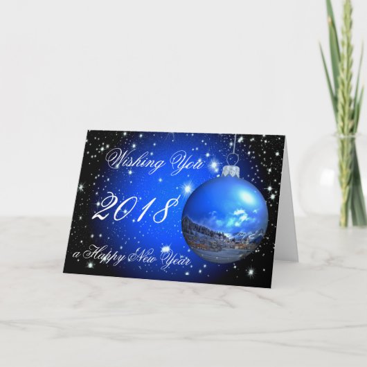 Ik wens u een gelukkig nieuw jaar 2018 feestdagen kaart (Voorkant)