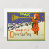Ik wens u een gelukkig nieuwjaar briefkaart (Voorkant / Achterkant)