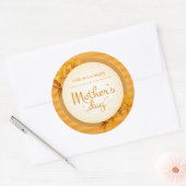 Ik wens u een gelukkige moederdag ronde sticker (Envelop)