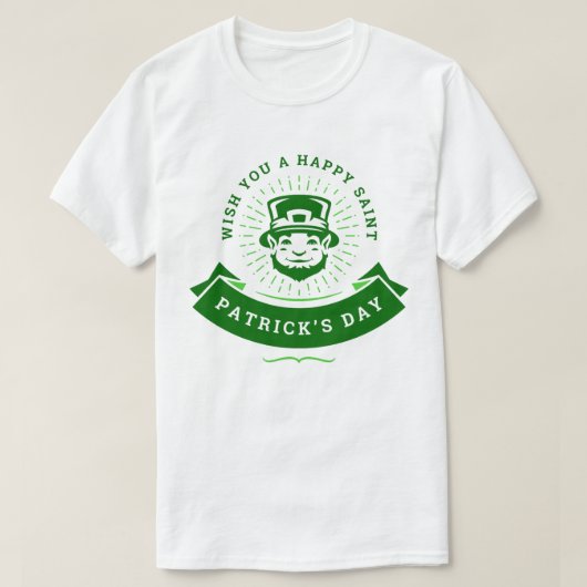 Ik wens u een gelukkige Saint Patrick's Day Leprec T-shirt (Design voorkant)