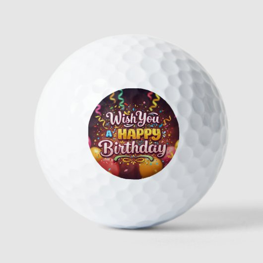 IK WENS U EEN GELUKKIGE VERJAARDAG GOLFBALLEN (Voorkant)