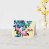 Ik wens u een gelukkige  verjaardag Victoriaans Kaart (Gele Bloem)