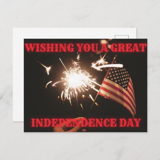 Ik wens u een geweldig Briefkaart op onafhankelijk (Voorkant / Achterkant)