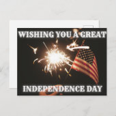 Ik wens u een geweldig Briefkaart op onafhankelijk (Voorkant / Achterkant)