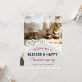 Ik wens u een gezegend en gelukkig Jubileum Kaart (Voorkant / Achterkant in situ)