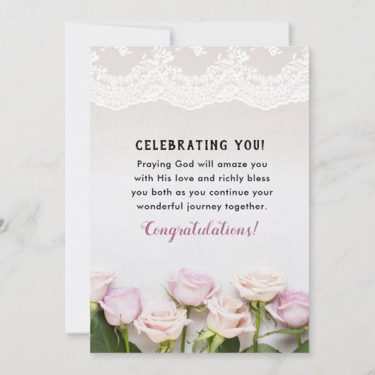 Ik wens u een gezegend en gelukkig Jubileum Kaart (Achterkant)