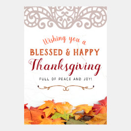 Ik wens u een Gezegende en gelukkige Thanksgiving