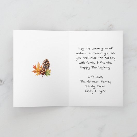 Ik wens u een gezegende Thanksgiving Kaart (Binnen)