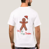 Ik wens u een gezellig kerst Snoep koekjes T-shirt (Achterkant)