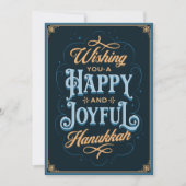 Ik wens u een Happy and Joyful Hanukkah-kaart Feestdagenkaart (Voorkant)