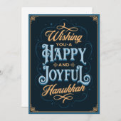 Ik wens u een Happy and Joyful Hanukkah-kaart Feestdagenkaart (Voorkant / Achterkant)