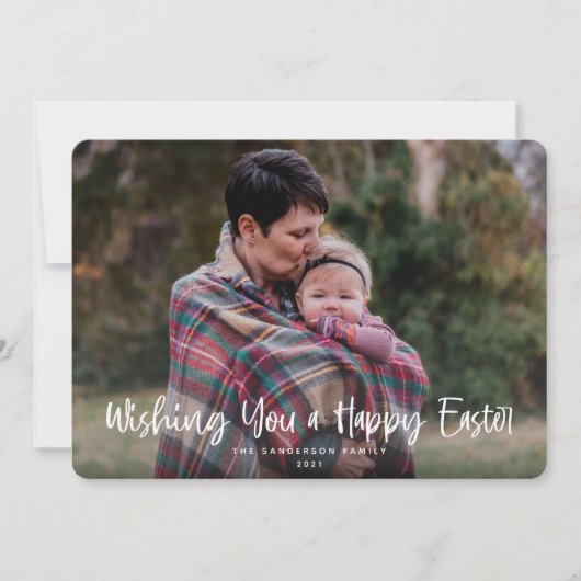 Ik wens u een Happy Easter Photo Feestdagenkaart (Voorkant)