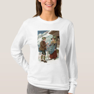 Ik wens u een Happy New YearMountain Scene T-shirt