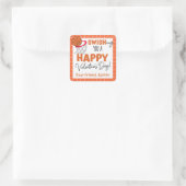 Ik wens u een Happy Valentijnsdag Vierkante Sticker (Tas)