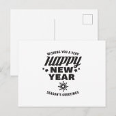 Ik wens u een heel gelukkig nieuwjaar briefkaart (Voorkant / Achterkant)