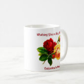 Ik wens u een heel gelukkig Valentijnsdag Roos cad Koffiemok (Voorkant rechts)