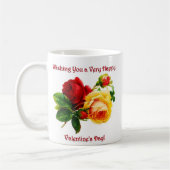 Ik wens u een heel gelukkig Valentijnsdag Roos cad Koffiemok (Links)