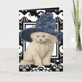 Ik wens u een heel heerlijk  BD-kat Kaart