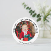 Ik wens u een heel prettig kerstfeest | Cirkel fot Feestdagenkaart (Staand voorkant)