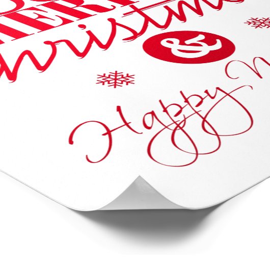 Ik wens u een heel prettig kerstfeest en een geluk poster (Hoek)