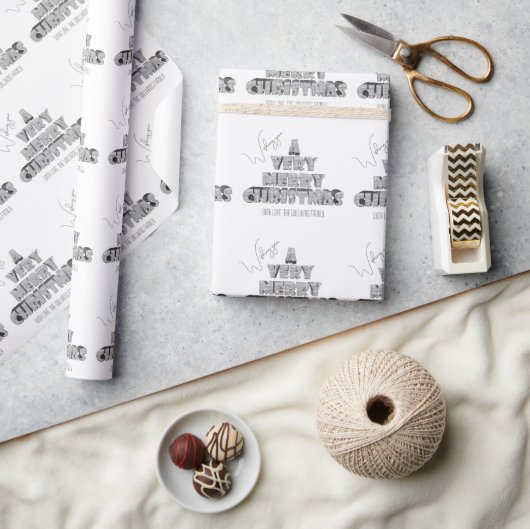 Ik wens u een heel vrolijk kerstfeest cadeaupapier (Crafts)