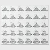 Ik wens u een heel vrolijk kerstfeest cadeaupapier (Vlak)