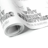 Ik wens u een heel vrolijk kerstfeest cadeaupapier (Rol Hoek)