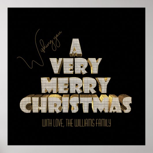 Ik wens u een heel vrolijk kerstfeest poster (Voorkant)